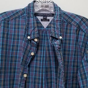 TOMMY HILFIGER | CLASSIC FIT PLAID BUTTONDOWN,  L